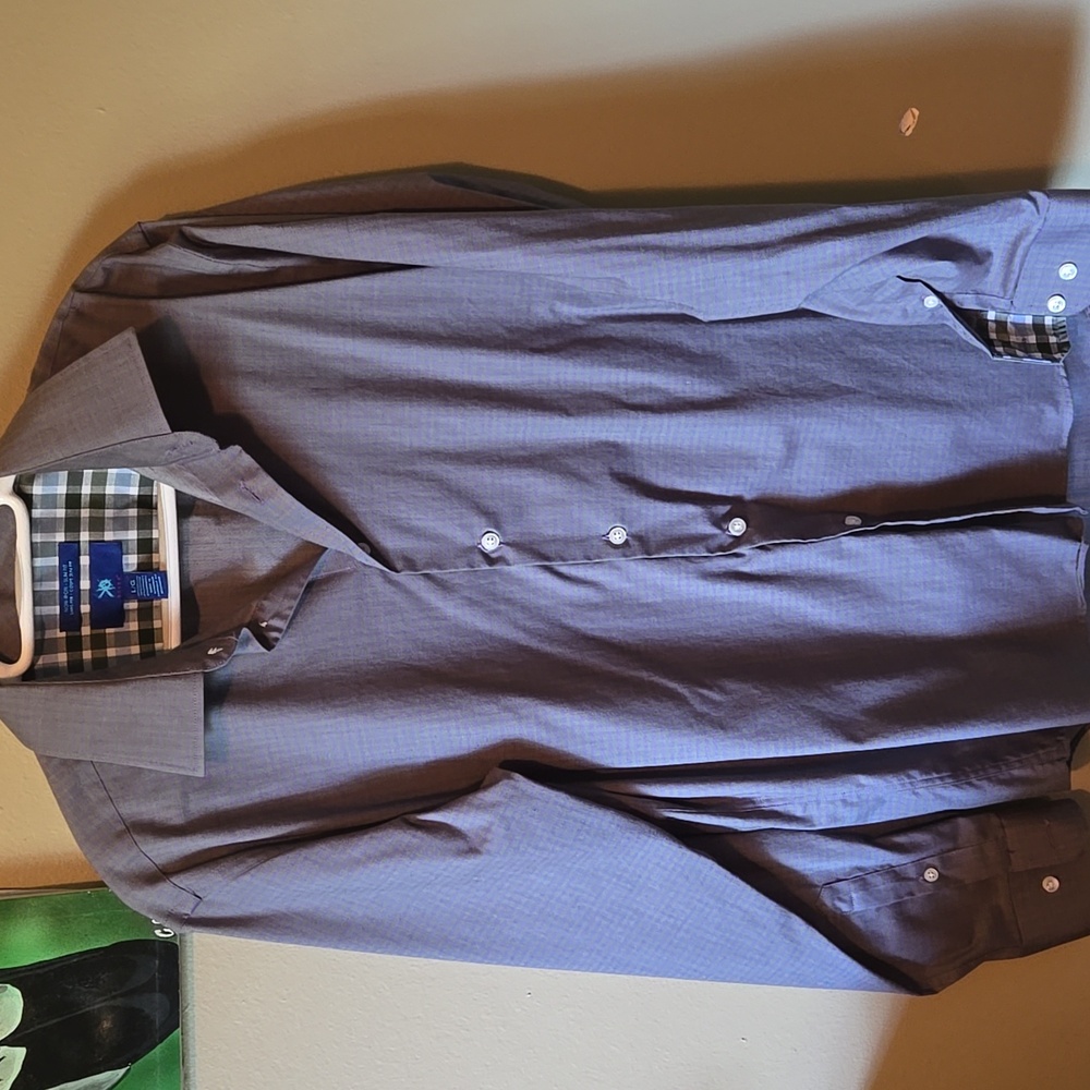 Men's Blue Button-Up Shirt